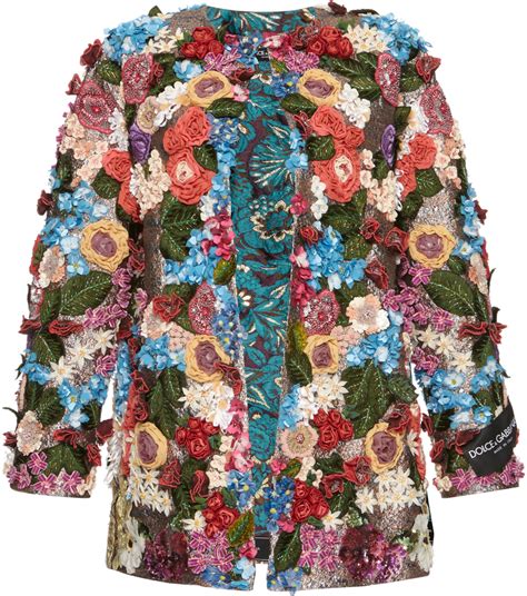 dolce gabbana 3d flower jacket|Dolce & Gabbana jacket sale.